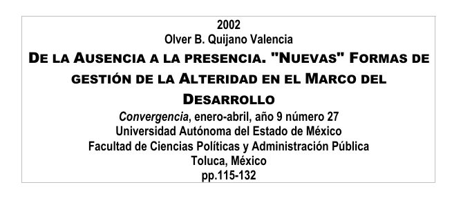De la ausencia a la presencia (Convergencia)