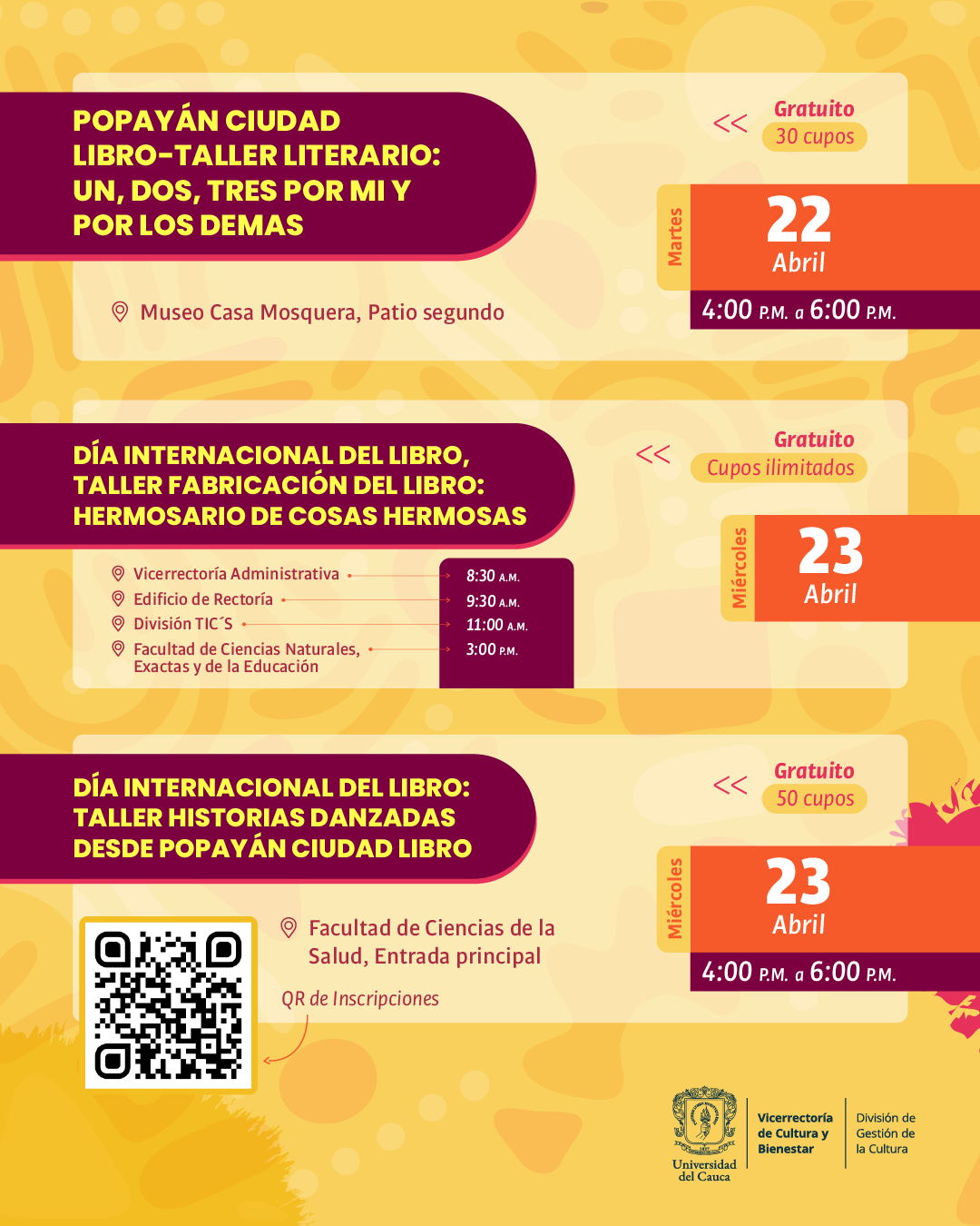Agenda Universitaria Abril Popayán 