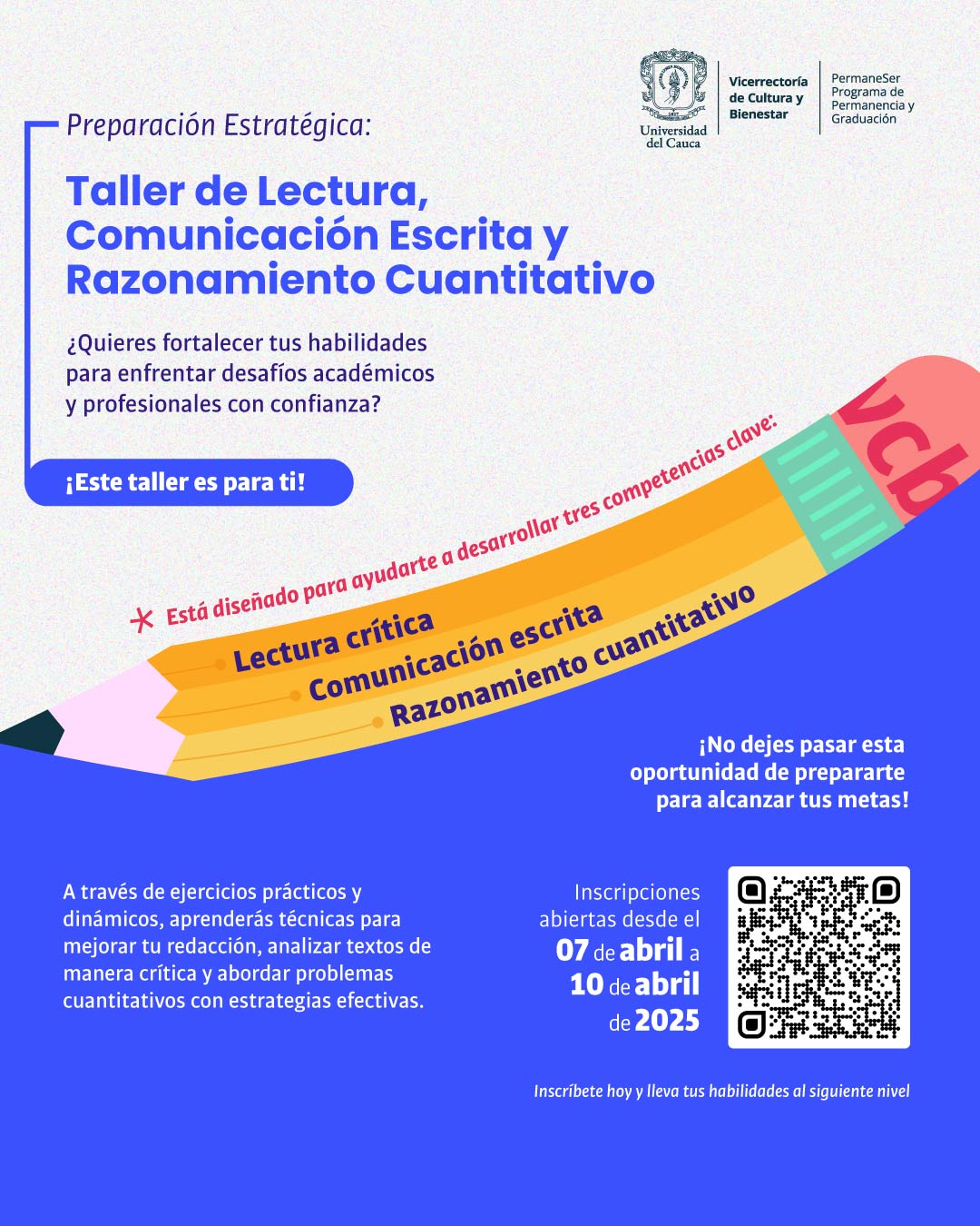 Taller de lectura, comunicación escrita y razonamiento cuantitativo