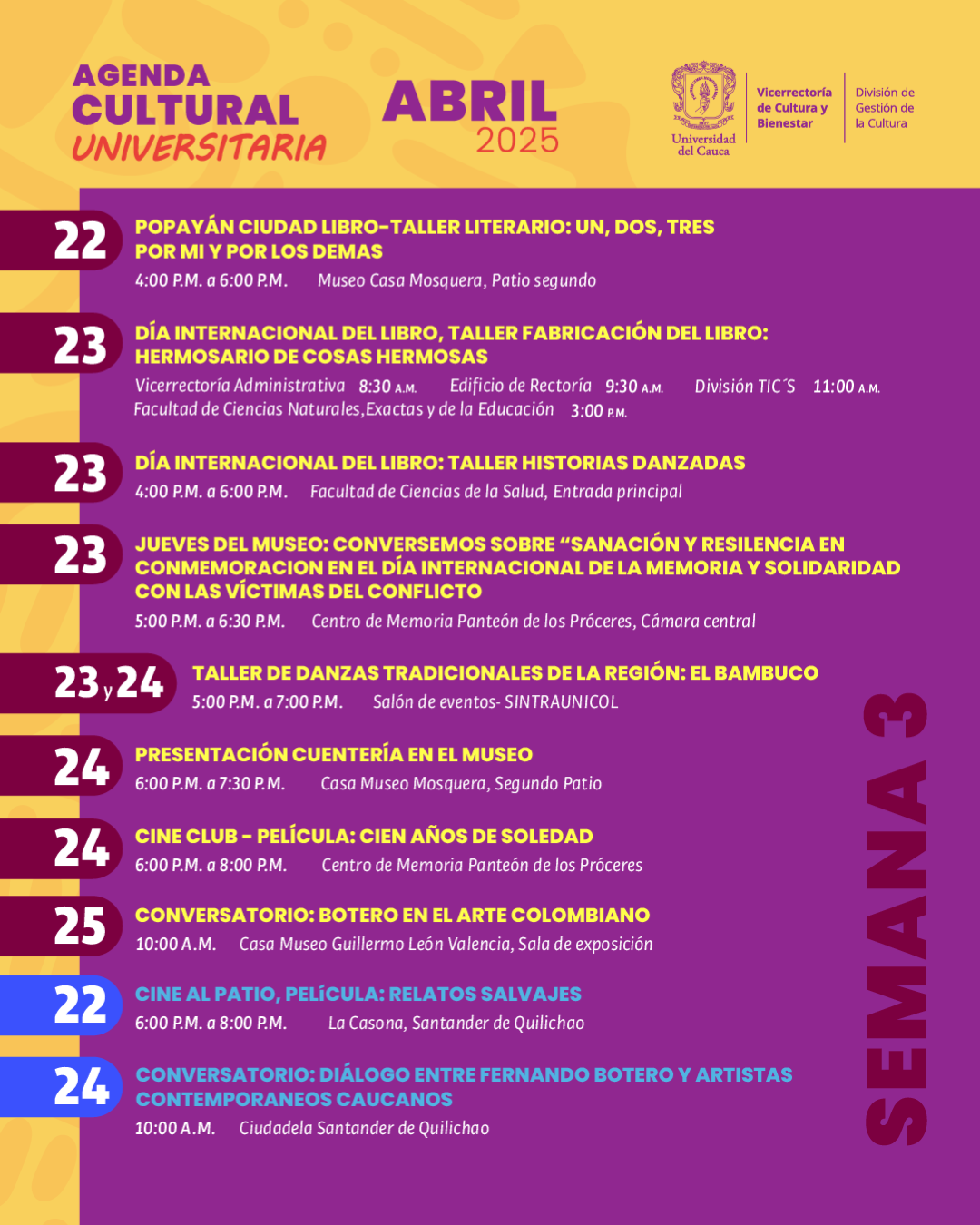 Agenda Cultural Universitaria 