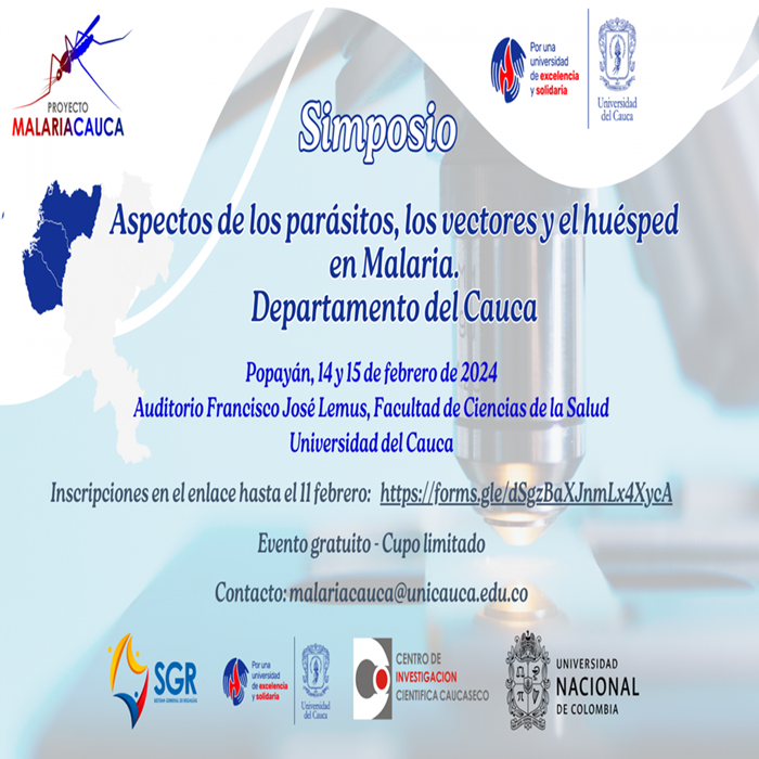Simposio: “Aspectos de los parásitos, los vectores y el huésped en Malaria. Departamento del Cauca”