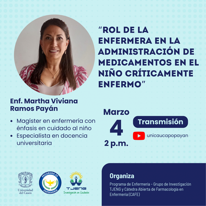 Conferencia “Rol de la enfermera en la administración de medicamentos en el niño críticamente enfermo”