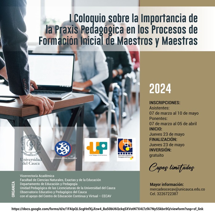 I Coloquio sobre la Importancia de la Praxis Pedagógica en los Procesos de Formación Inicial de Maestros y Maestras