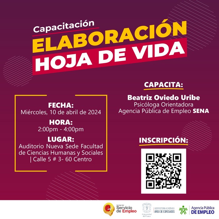 Capacitación en elaboración de hoja de vida