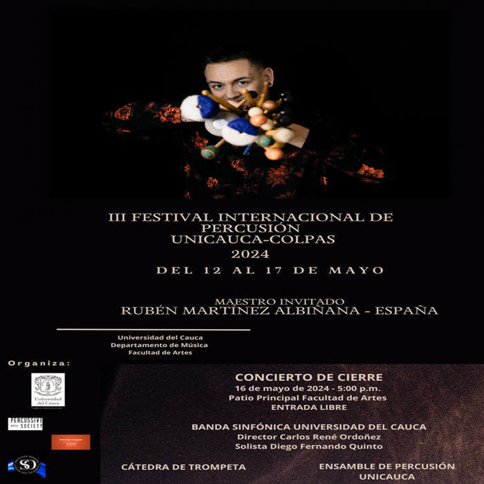 III Festival Internacional de Percusión Unicauca - Colpas 2024