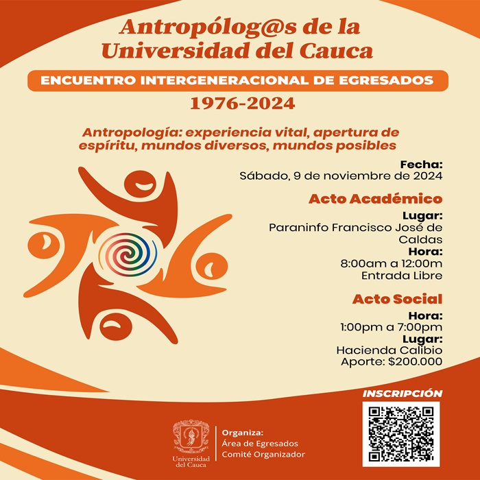 Antropólogos de la Universidad del Cauca, encuentro intergeneracional 1976 - 2024
