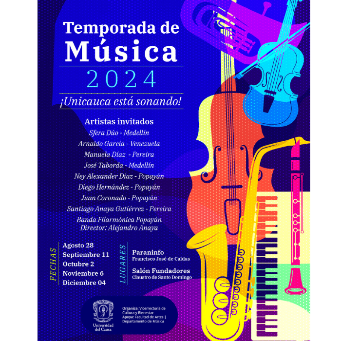 Temporada de Música 2024 ¡Unicauca está sonando!