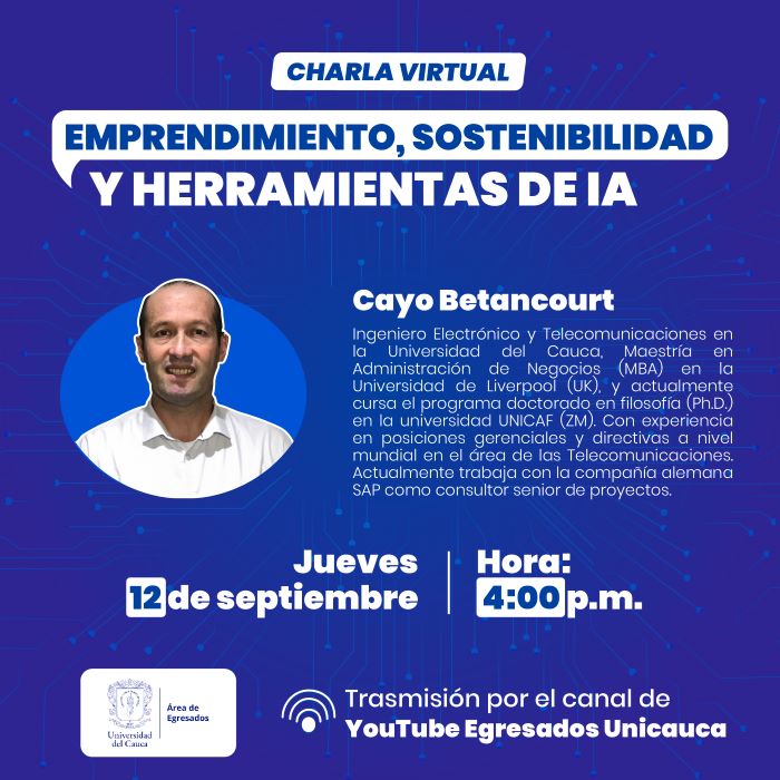 Conversatorio virtual: Emprendimiento, sostenibilidad y herramientas de IA