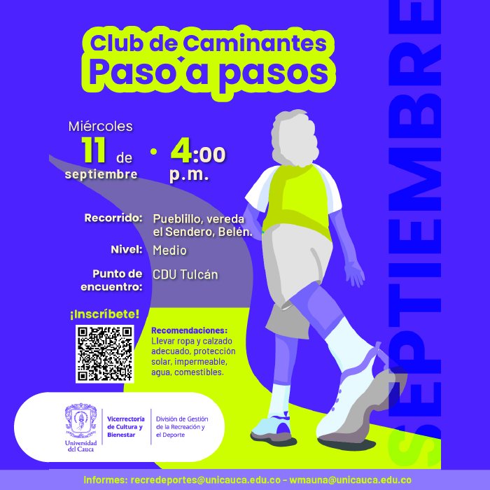 Club de caminantes paso a paso