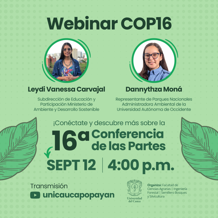 Webinar Cop16. Conferencia de las Partes