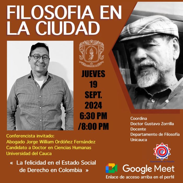 Filosofía en la Ciudad. La Felicidad en el Estado Social de Derecho en Colombia