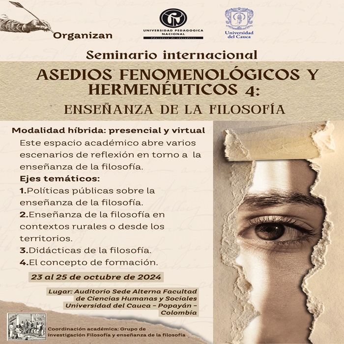 Seminario Asedios Fenomenológicos y Hermenéuticos 4: Enseñanza de la Filosofía