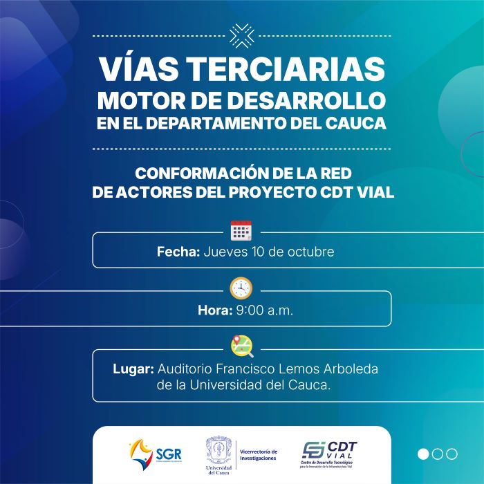 Conformación de la Red de Actores del Proyecto CDT Vial