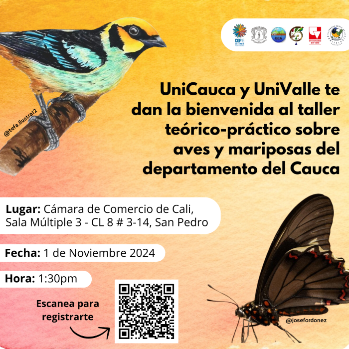 Taller Cauca: Región de aves y mariposas y exposición fotográfica. Zona Verde COP16 La COP de la Gente