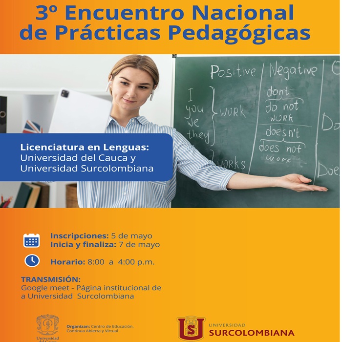 III Encuentro Nacional de Prácticas en Licenciaturas en Lenguas: Universidad del Cauca y Universidad Surcolombiana