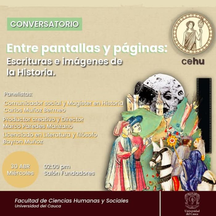 Conversatorio Entre pantallas y páginas. Escrituras e imágenes de la historia