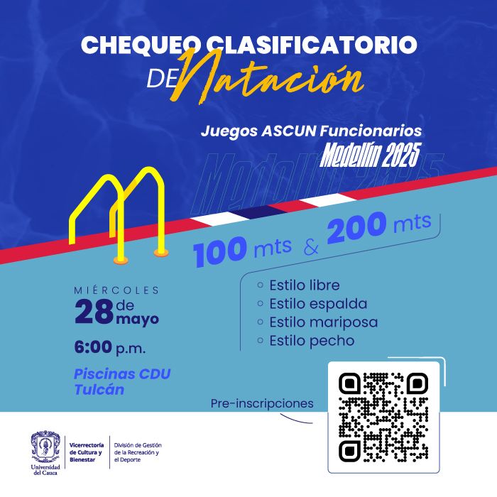 Clasificatorio de Natación Juegos ASCUN Funcionario Medellín 2025