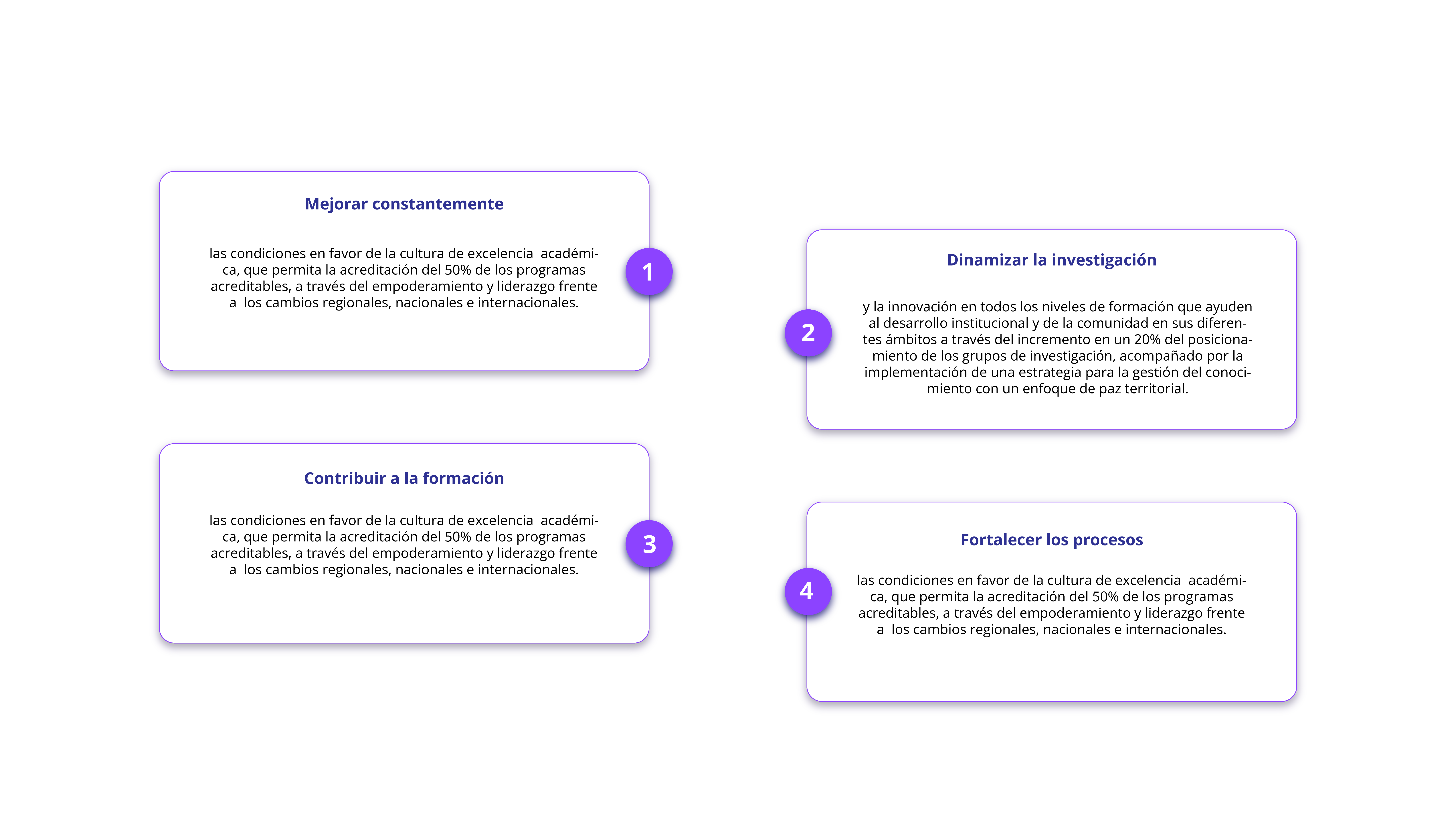 Imagen Nuestros objetivos en pro de la calidad