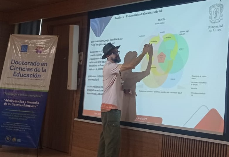 Imagen de profesor Gerardo Eliud López Vargas en el V Congreso Internacional "Procesos interculturales en los Territorios del ABYA YALA"