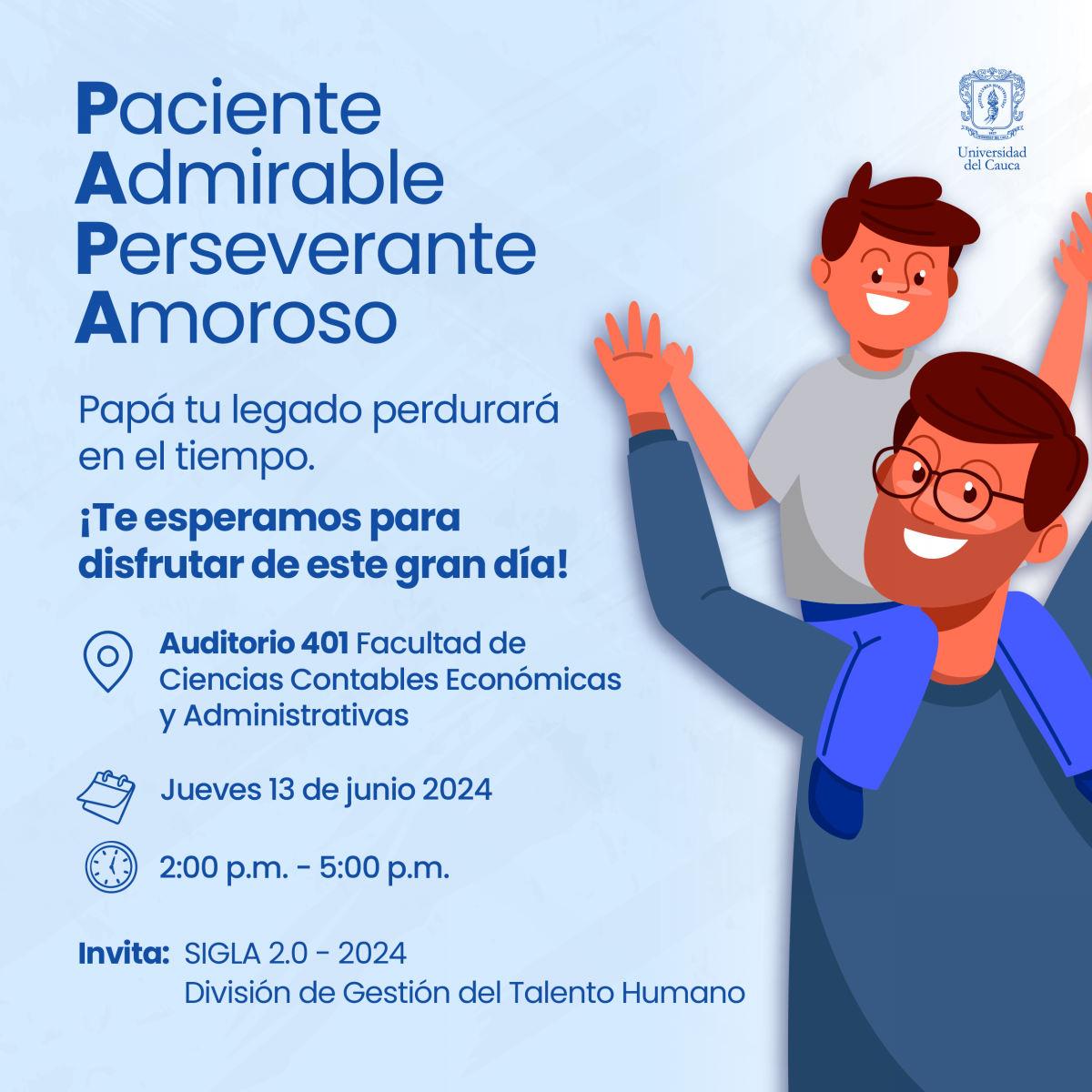 Imagen sobre información del evento Dia del Padre