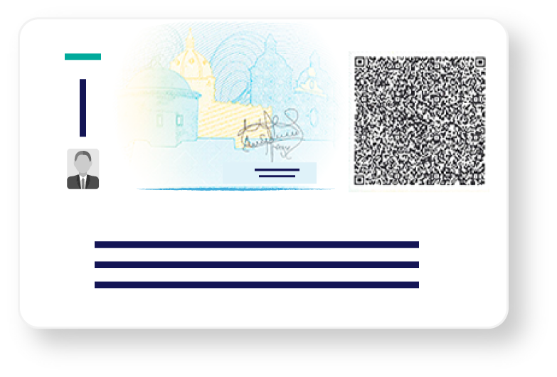 Imagen posterior de ejemplo del documento de identidad
