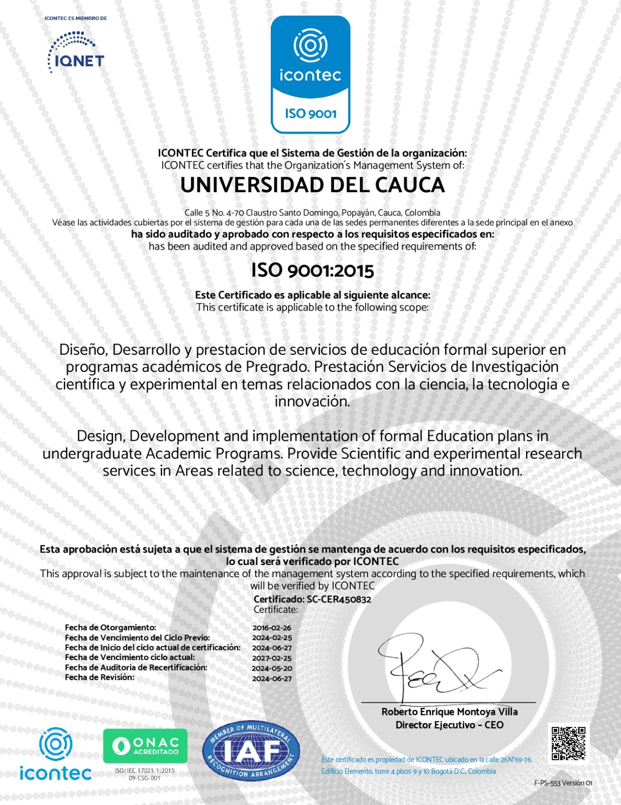 Imagen de certificación ISO 9001-2015