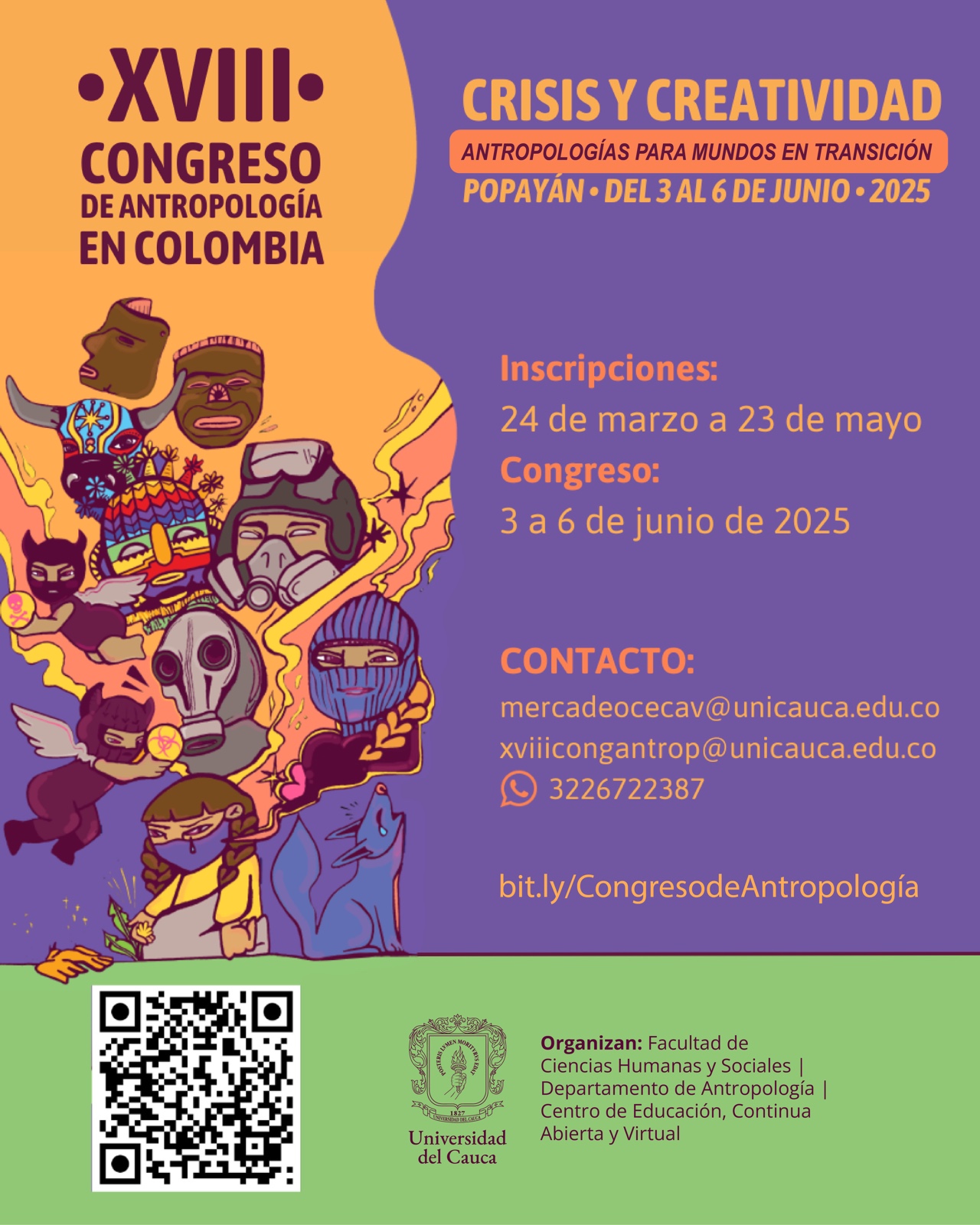 Imagen de XVIII Congreso de Antropología en Colombia. Crisis y Creatividad Antropologías para Mundos en Transición