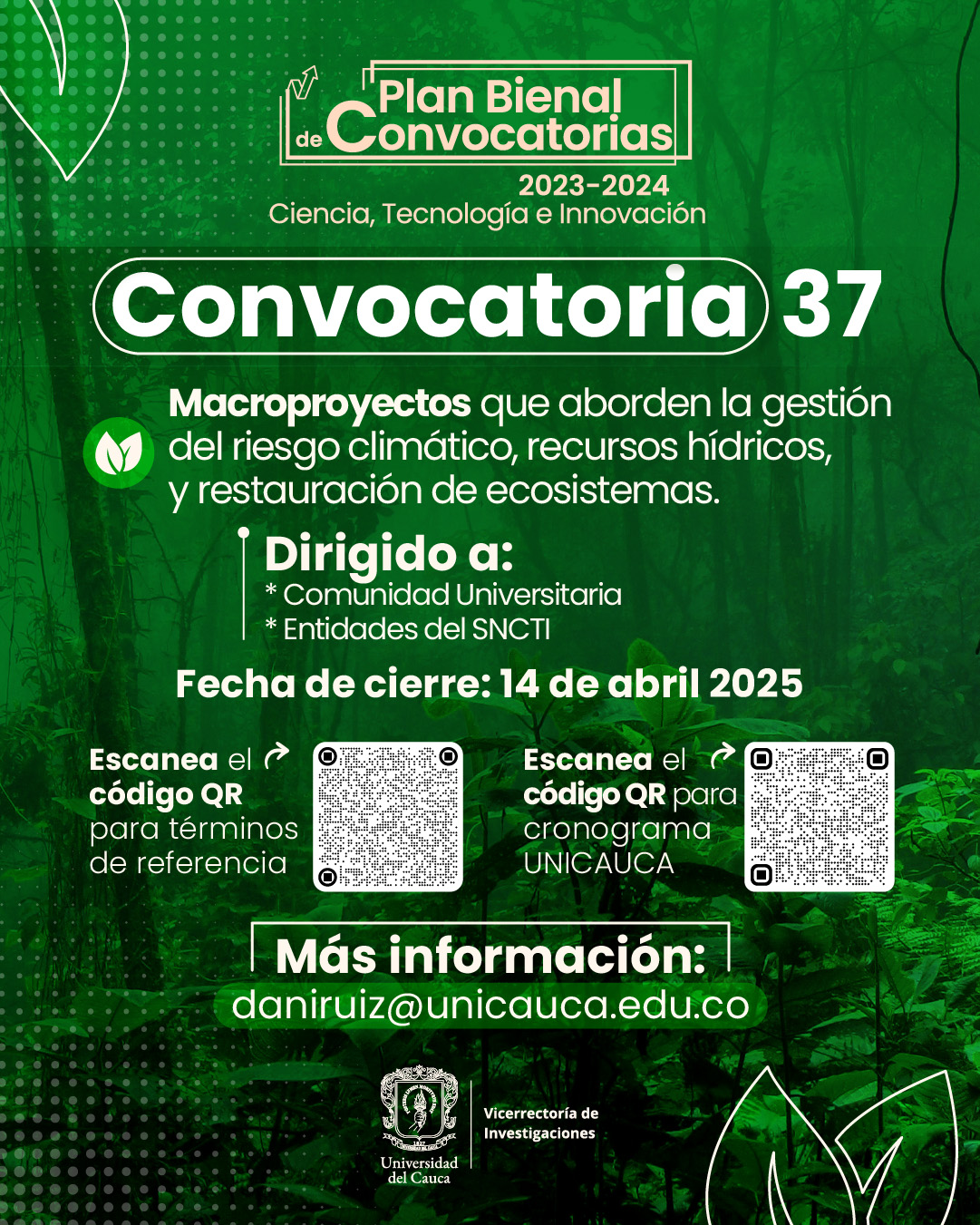 Imagen de Convocatoria 37 de MinCiencias