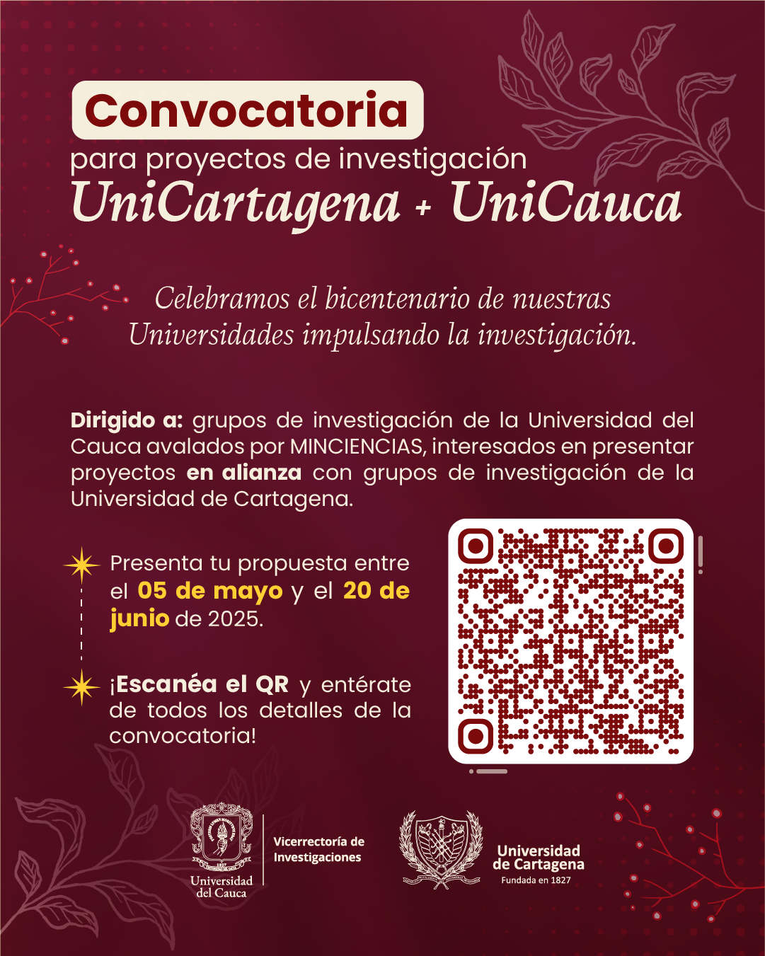 Imagen de Convocatoria UniCauca en alianza con UniCartagena