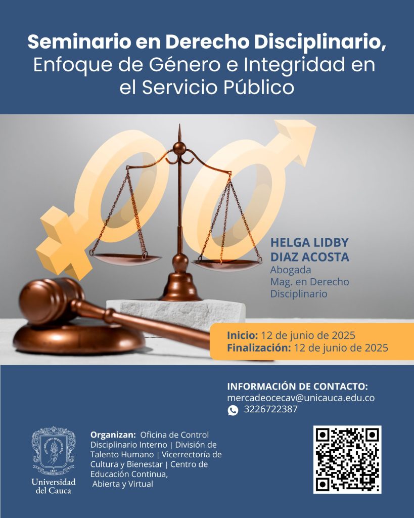 Imagen de Seminario en Derecho Disciplinario, Enfoque de Género e Integridad en el Servicio Público
