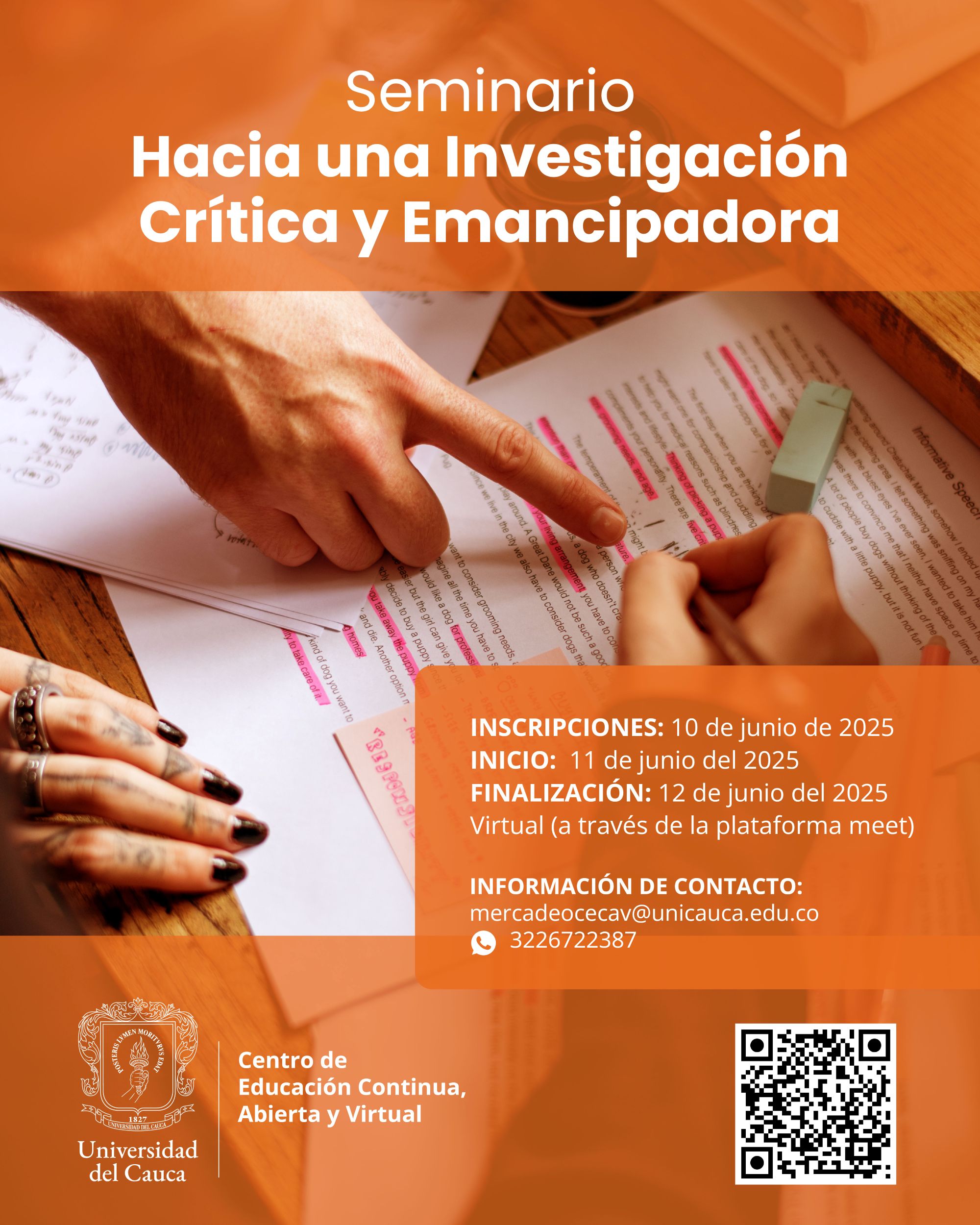 Imagen de Seminario: Hacia una Investigación Crítica y Emancipadora